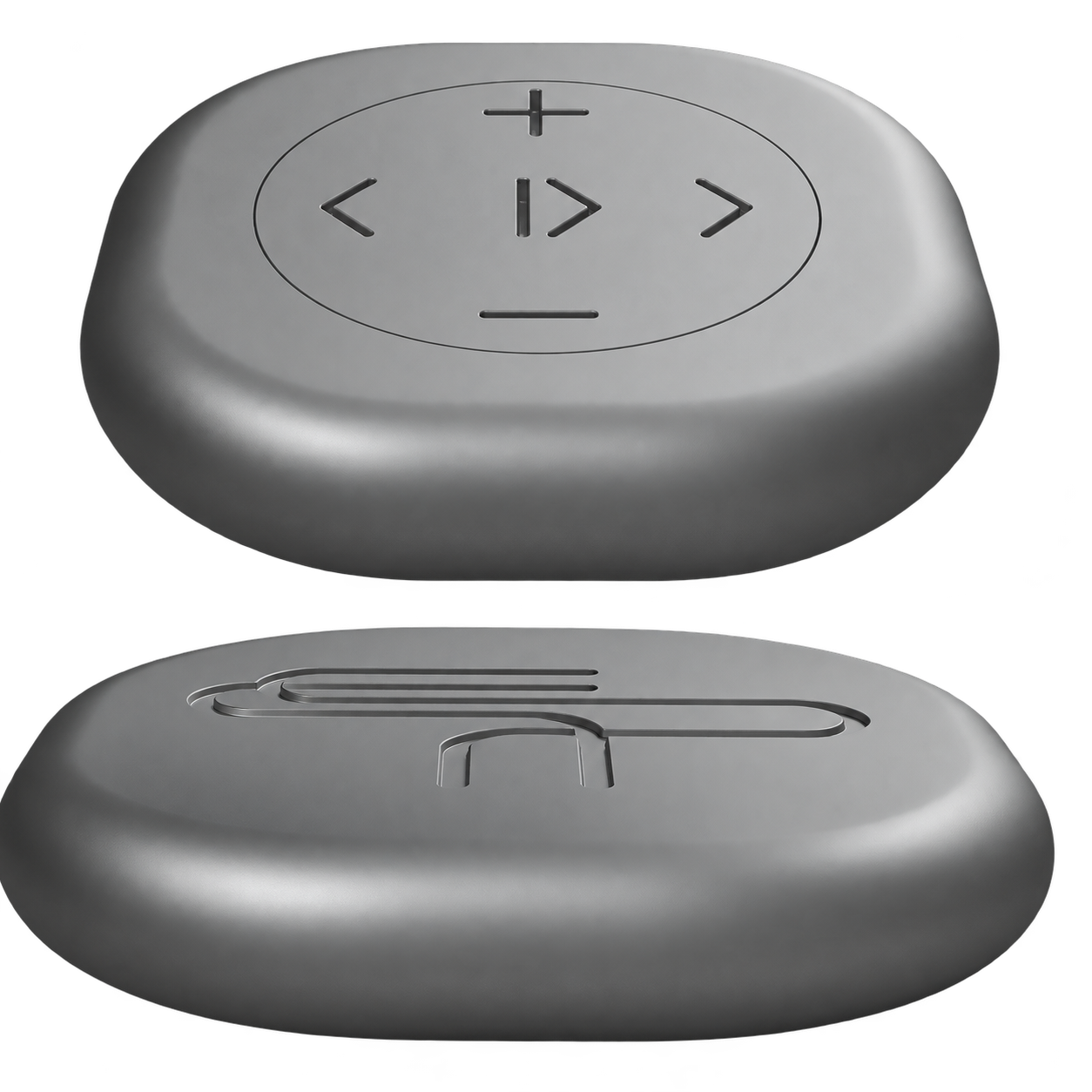 Two views of Selin's Taiko Audio remote control concept
